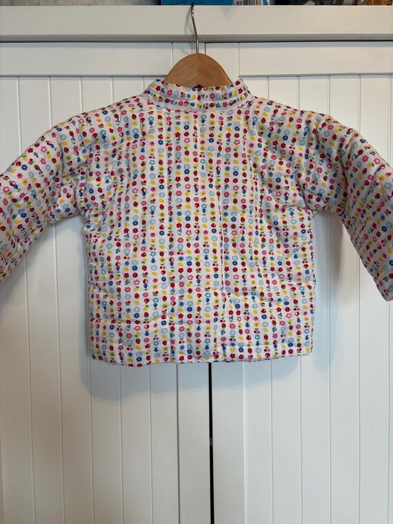 Vintage Padded Floral, Fruit Print Toddler Jacket 18/24 mos View 5