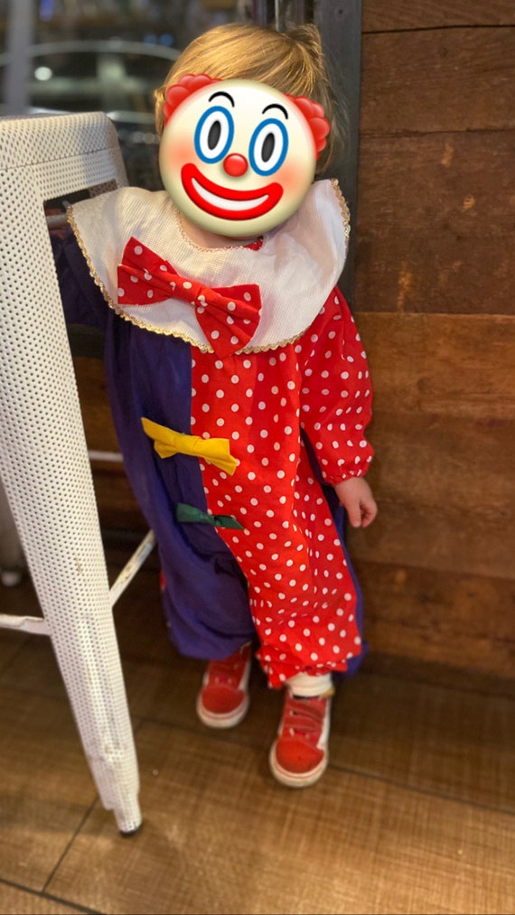 Vintage Style Children’s Clown Costume , Adorable 