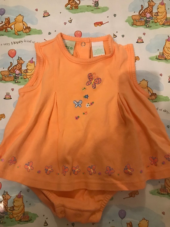 Vintage Baby Butterfly Romper, Infant 1990s Playsu