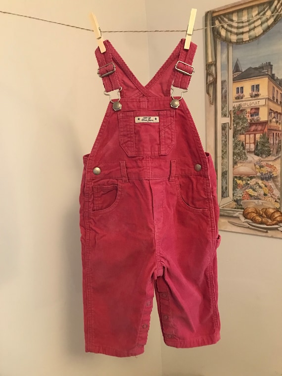 Vintage Baby Gap Pink Corduroy Overalls , Vintage 