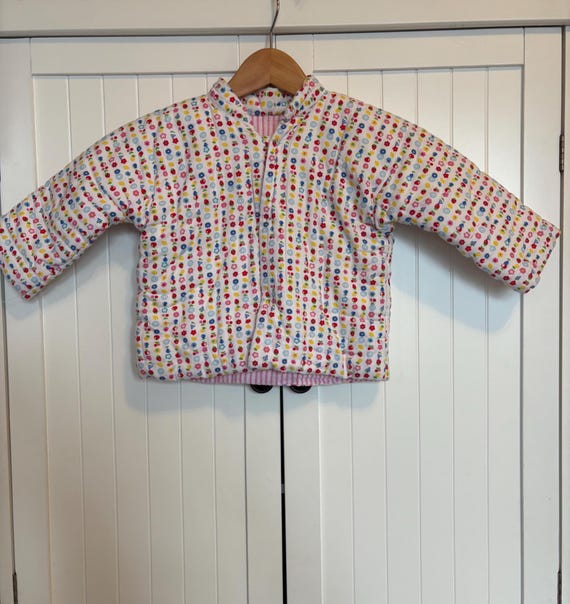 Vintage Padded Floral, Fruit Print Toddler Jacket 18/24 mos