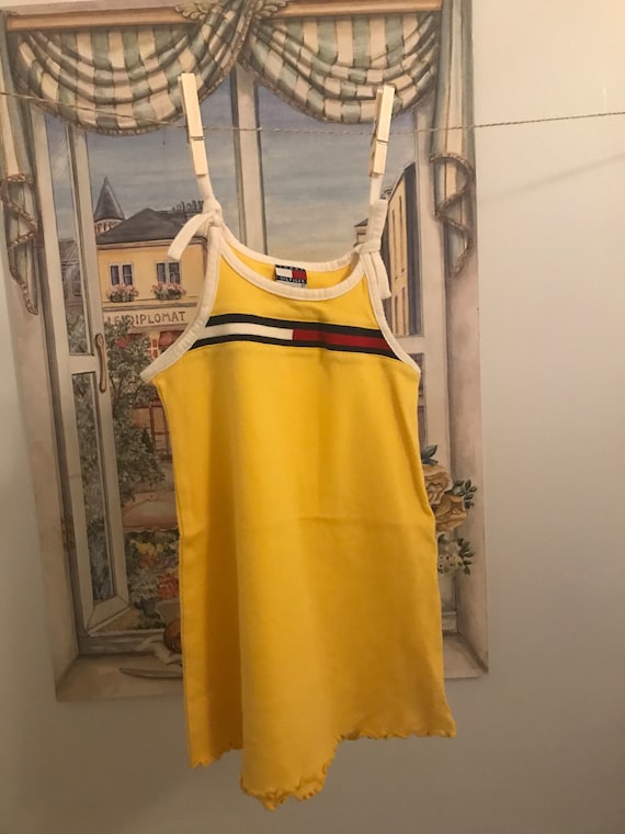 Vintage Tommy Hilfiger Girl’s Dress , Y2K Yellow … - image 1