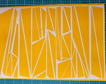 Splinter Broken Glass Stencil | High Bake, Heat Resistant, Cerakote, Duracoat, Gunkote, Spray Paint Vinyl Temp Resistant