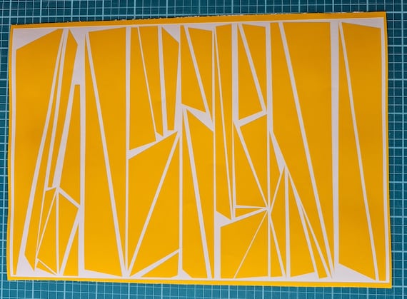 Splinter Broken Glass Stencil: High Temp Paint Mask (7.5"x11.1")