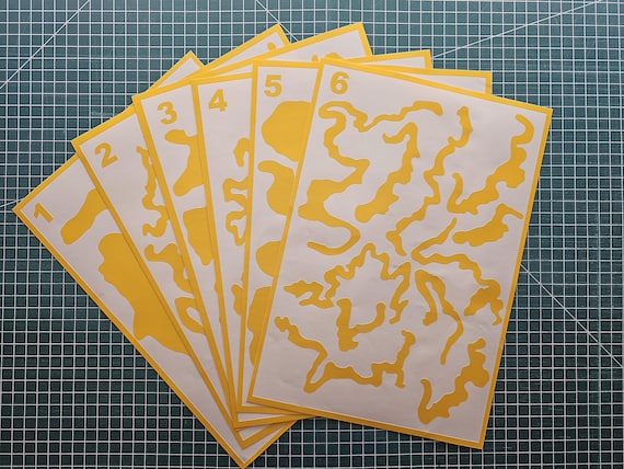 Vias Camo Stencil Set | Cerakote, Duracoat, Gunkote - DIY Camouflage Design