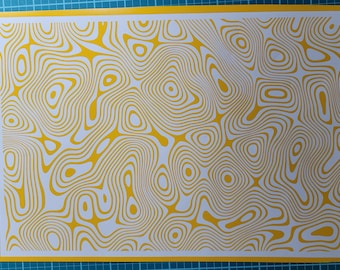 Topo Damascus Topographic Camo Stencil | High Bake Vinyl for Cerakote, Duracoat, Gunkote, Spray Paint - DIY Camouflage Design