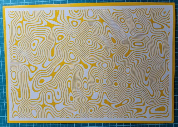 Topo Damascus Camo Stencil: High-Temp Vinyl for Cerakote