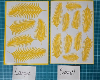 Palm Jungle Leaf High-Bake Stencil | Cerakote, Duracoat, Krylon, Gunkote DIY Vinyl Spray Paint