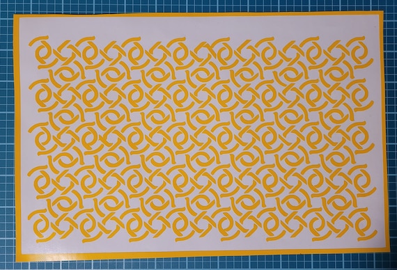 Celtic Chainmail Camo Stencil | Cerakote, Duracoat, Krylon DIY High Bake Vinyl Spray Paint