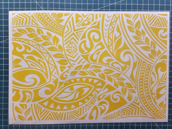 Tribal Camo Stencil: High-Temp Vinyl for Cerakote, Duracoat