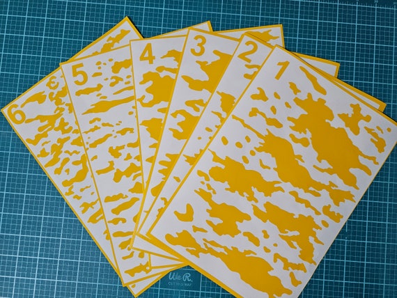 OCP 2 Scorpion Multicam Stencil | Cerakote, Duracoat, Gunkote - DIY Camouflage Design