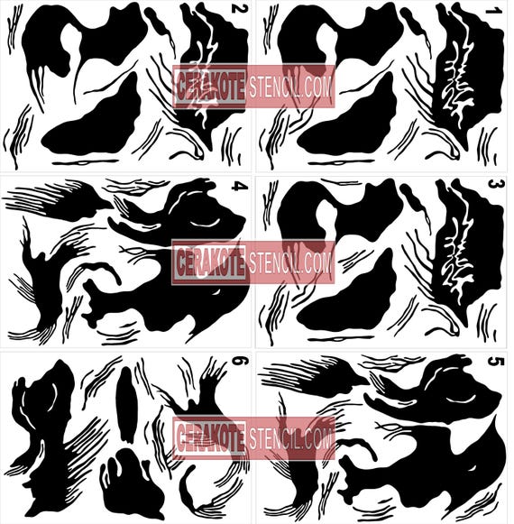 Rhodesian Brush Stroke Camo Design: 6 Sheet SVG (Digital Download)