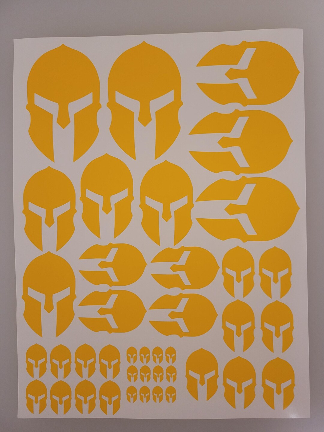 Spartan Helmet Stencil | Single-use Sheet High Temp Vinyl, Cerakote ...