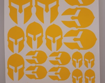 Spartan Helmet Stencil | Single-Use Sheet High Temp Vinyl, Cerakote, Duracoat, Spray Paint DIY Crafting
