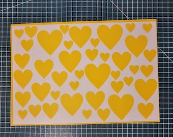 Heart Shape Camo High-Bake Vinyl Stencil | Gunkote, Cerakote, Duracoat, Krylon, Spray Paint, DIY Craft Single-Use Firearms