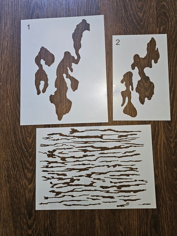 Reusable Bottomlands Camo Mylar Stencil: Airbrush, Cerakote, DIY Crafting