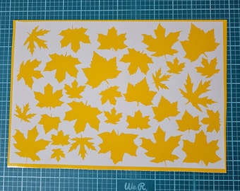 Woodland Leaf Camo Stencil | Cerakote, Duracoat, Gunkote, Krylon - DIY Spray Painting High Bake Vinyl