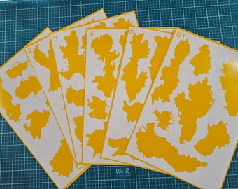 Distorted Multicam Stencil Pack | Cerakote, Duracoat, Gunkote and Spray Paint
