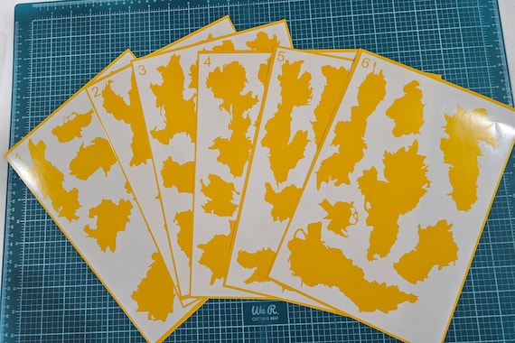 Distorted Multicam Stencil Pack | Cerakote, Duracoat, Gunkote and Spray Paint