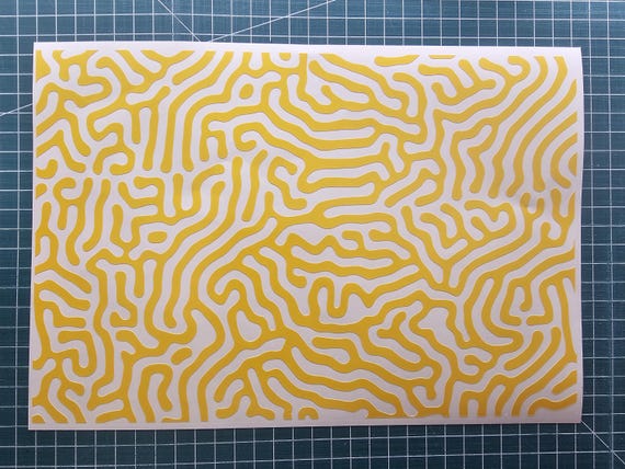 Abstract Camo Stencil: High-Temp Vinyl for Cerakote, Duracoat