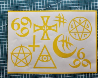 Satanic Symbols Camo | Cerakote Stencil, Duracoat, Painting, Firearms, Krylon, DIY