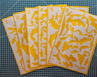 Irish DPM Paddyflage 4 and 6 sheet Pack| Cerakote, Duracoat, Gunkote - DIY Camouflage Design