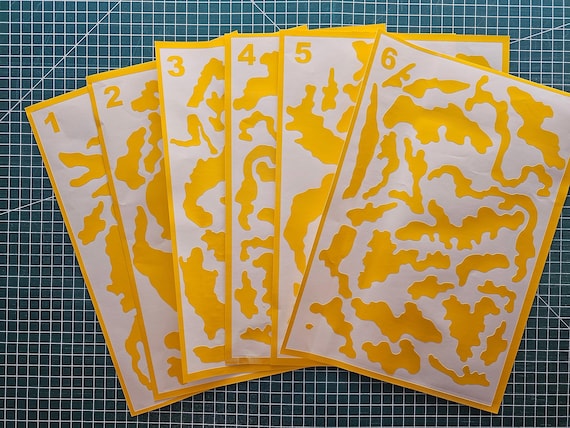 Irish DPM Paddyflage 4 and 6 sheet Pack| Cerakote, Duracoat, Gunkote - DIY Camouflage Design