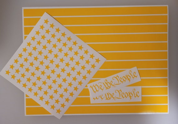 American Flag Stencil Pack: Stars, Stripes, We The People - High Temp Vinyl