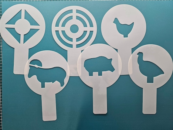 Set of 6 Reusable Silhouette shooting Target 10Mil Mylar Stencil