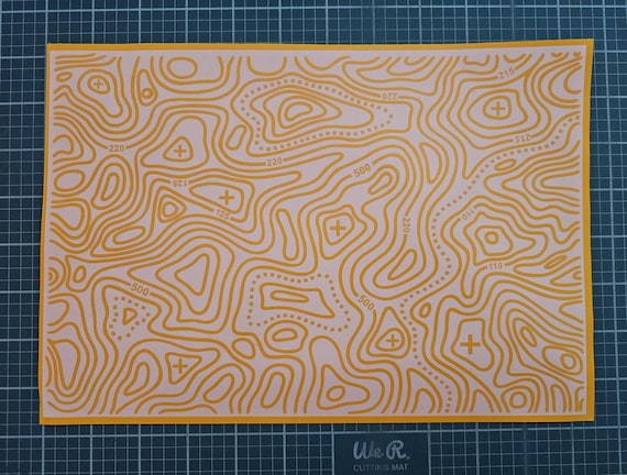 Topographic Topo Pathfinder | Single-Use High-Bake Stencil for Crafting, DIY Projects, & Custom Designs Spray Paint Duracoat Cerakote