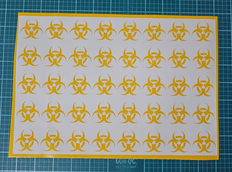 BIOHAZARD Stencil BIOHAZARD Pattern Cerakote, Duracoat, Gunkote, Krylon ...