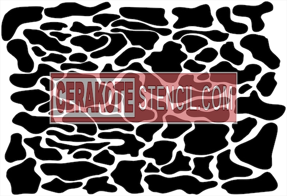 Multicam Woodland Camo Stencil Design: Instant Digital Download SVG for Crafting & More