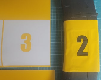 Magazine Stock Numbering Stencils Pack | Cerakote, Duracoat, Krylon Spray Paint DIY Vinyl High-Bake