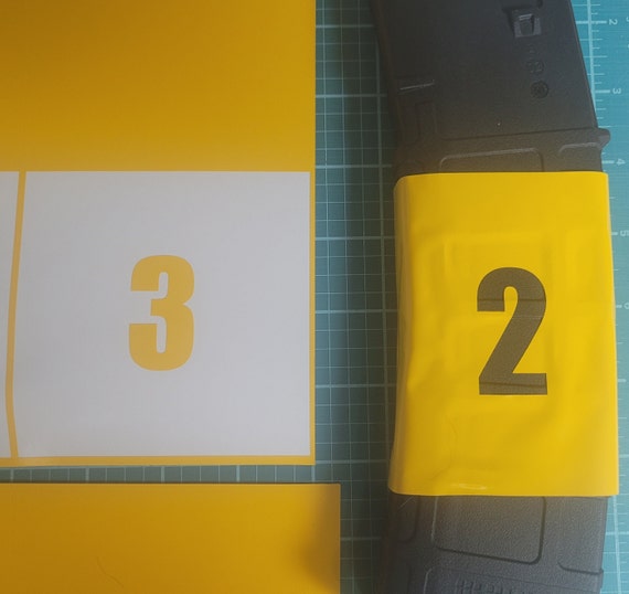Magazine Stock Numbering Stencils Pack | Cerakote, Duracoat, Krylon Spray Paint DIY Vinyl High-Bake