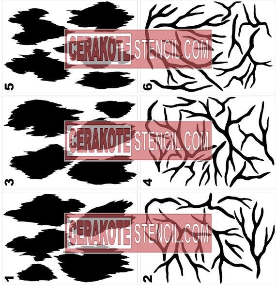 Predator Camo Stencil Designs: 6 Sheet SVG, AI, PDF (Digital Download)