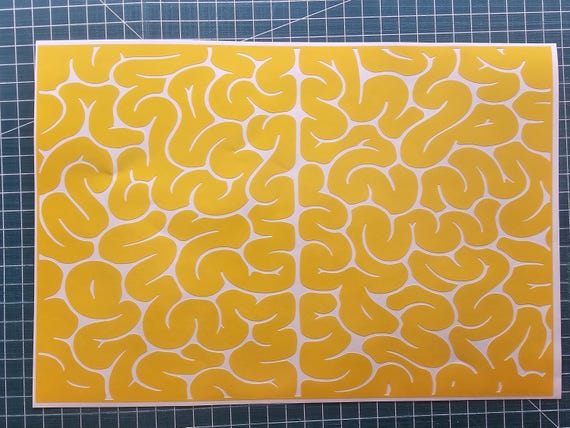 Brain Camo Stencil