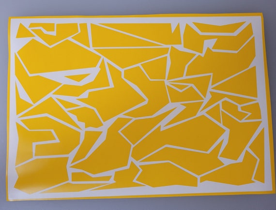 Splinter Camo Stencil: High-Temp Vinyl, Cerakote, Duracoat, Gunkote