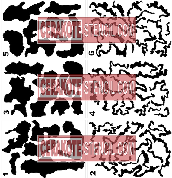 Vias Camo Stencil Designs: 6 Sheet SVG, AI, PDF (Digital Download)