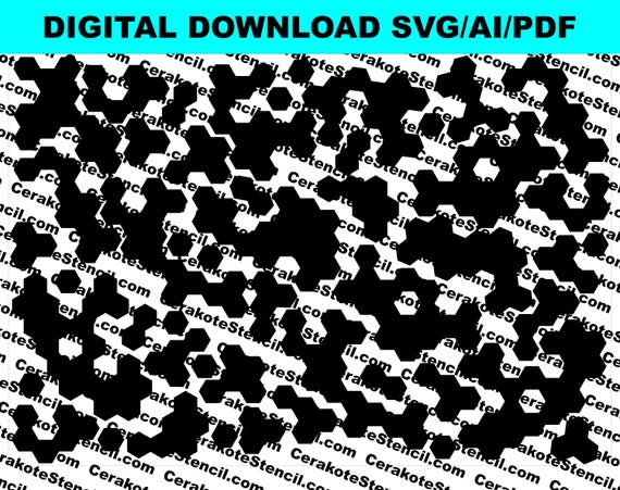 Hextek Camo Design: Instant Digital Download SVG for Crafting & More