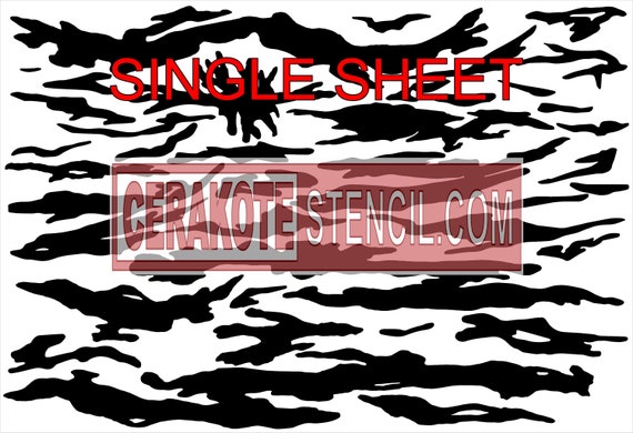 Vietnam Tiger Stripe Camo: Instant Digital Download SVG Stencil Single Sheet