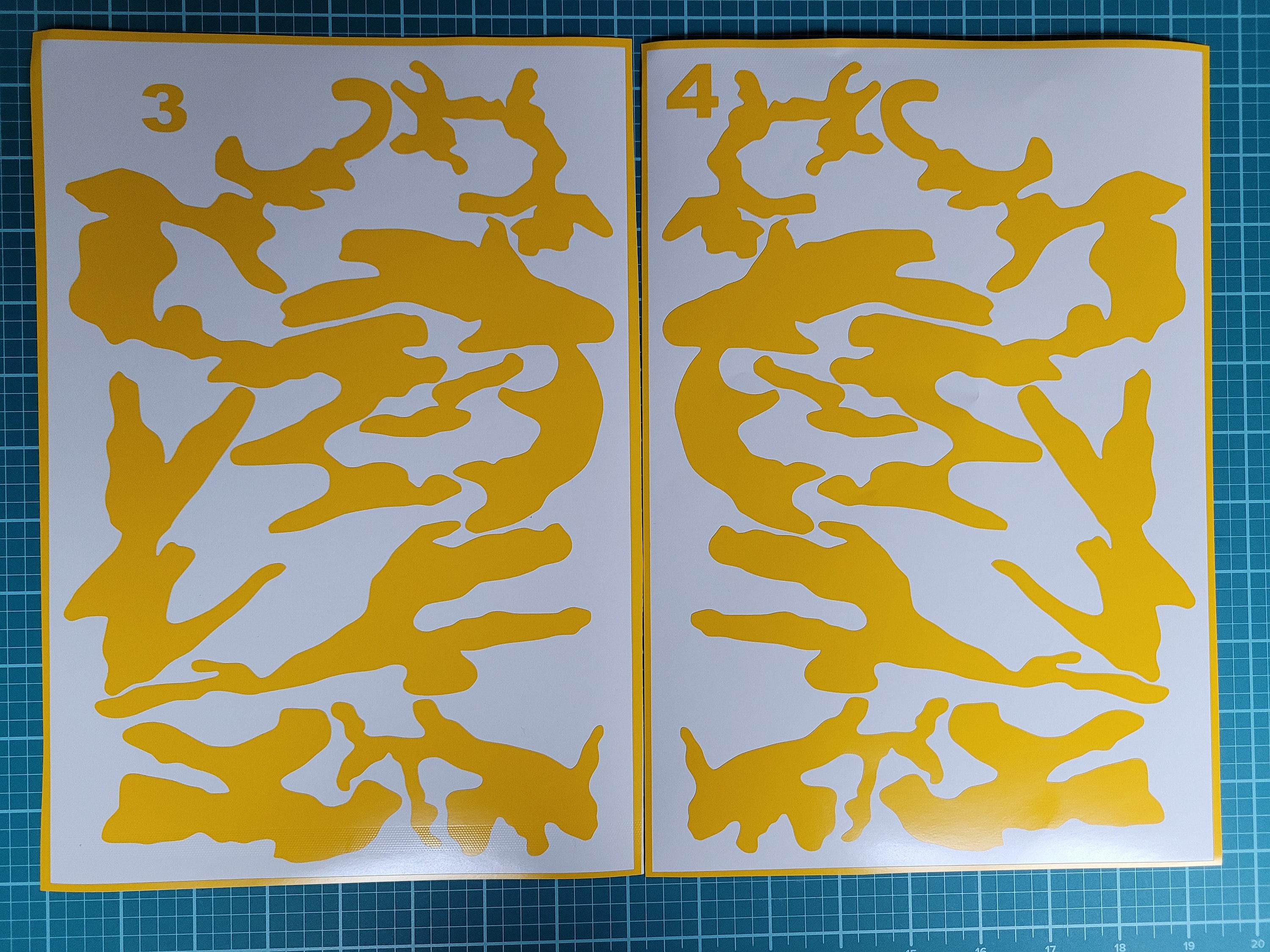 M81 / M80 Woodland Camo Stencil 6 Sheet Set Cerakote Duracoat Etsy