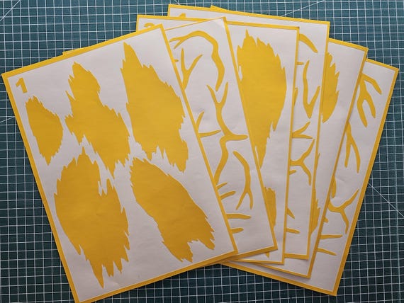 Predator Camo Stencil Set