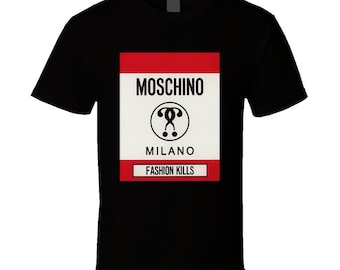 Nueva Camiseta Moschino Negra Talla S- 2XL