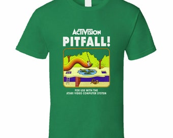 Meilleurs vêtements Activision Pitfall Atari 2600 T-shirt rétro Logo Taille S-5XL Haute Qualité