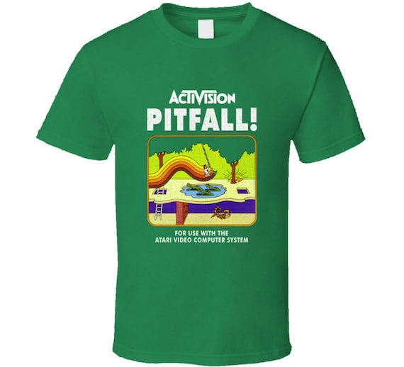 Best Clothing Activision Pitfall Atari 2600 Retro T Shirt Logo