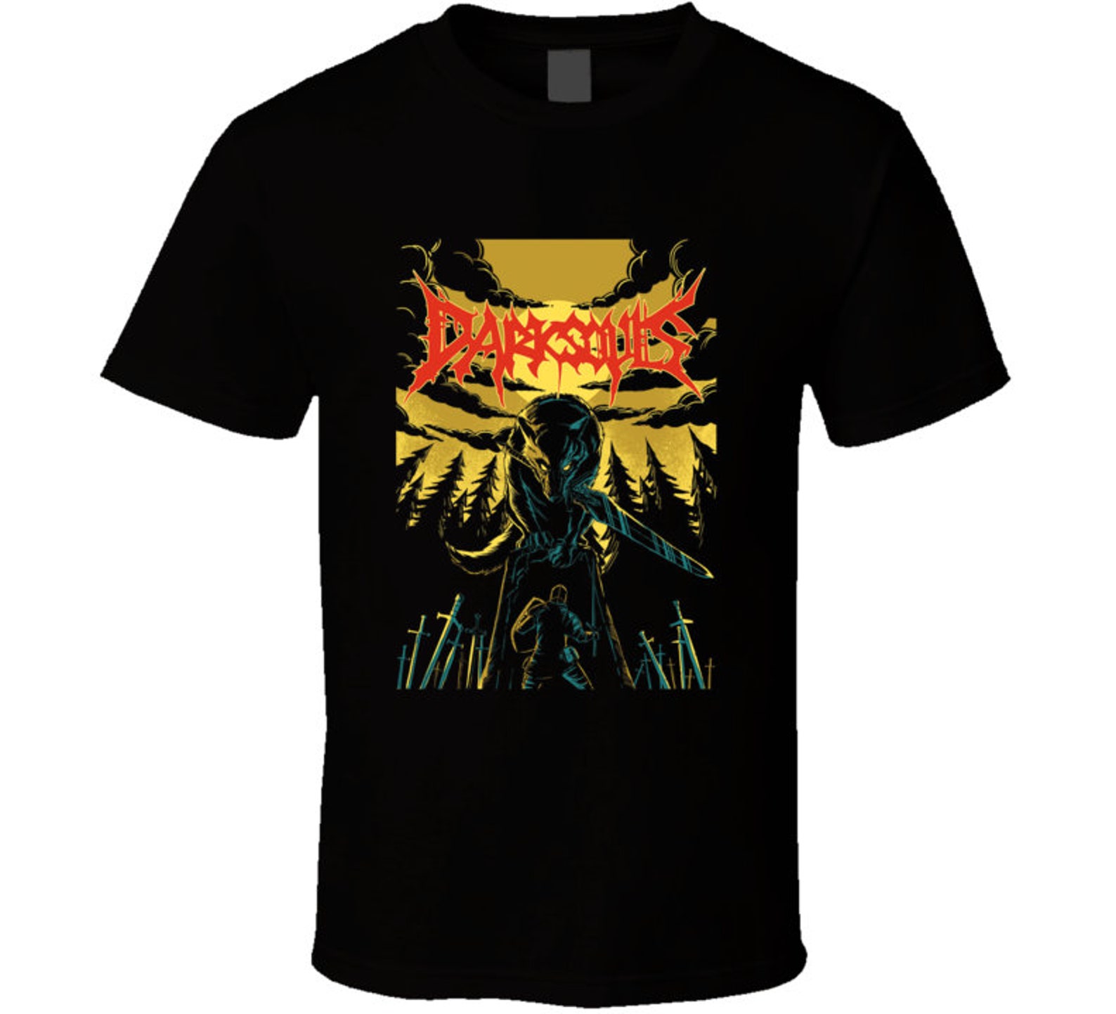 New Unofficial Dark Souls Metal Band Black Tshirt Size S 2XL Etsy