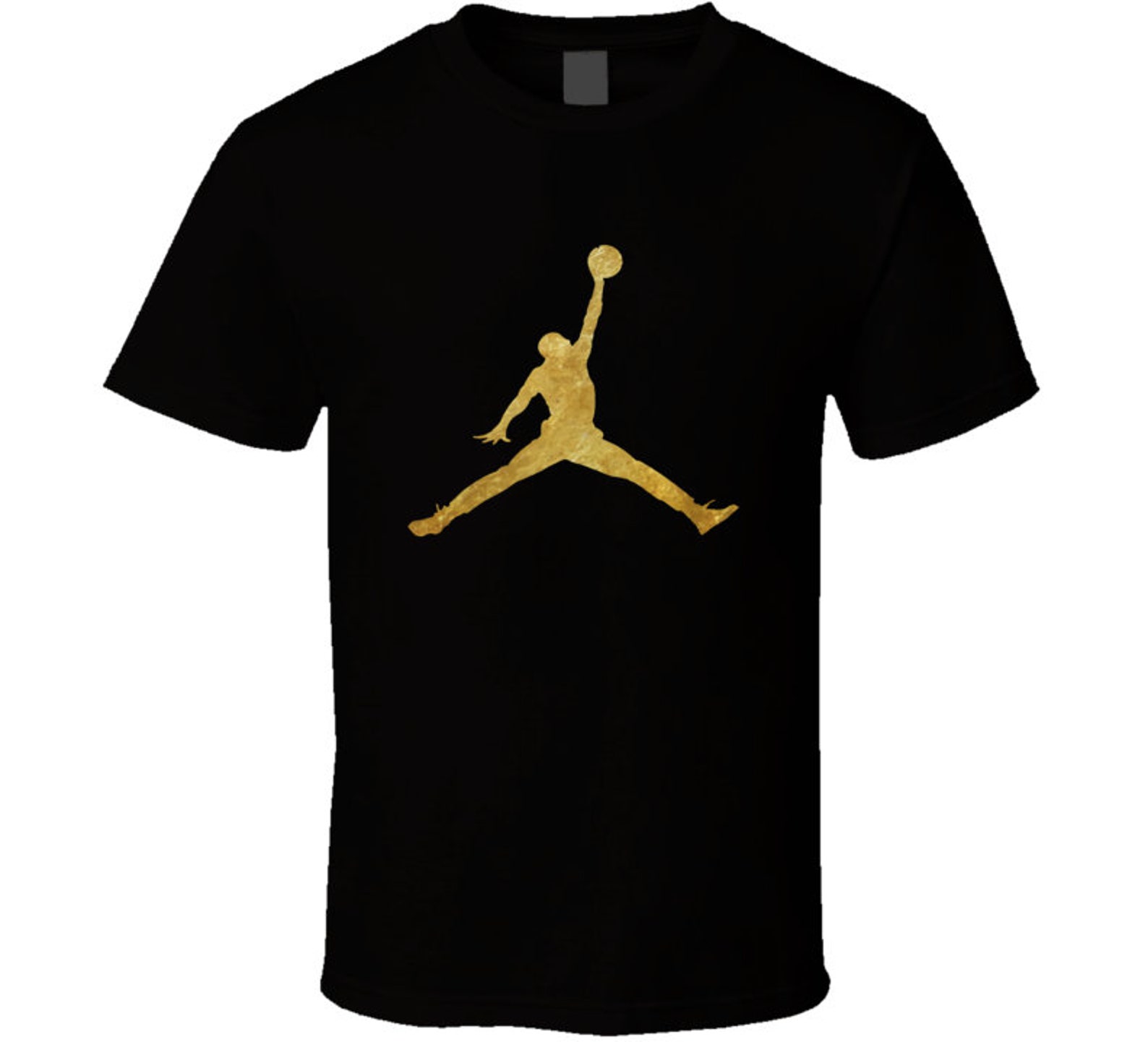 New Gold Jordan Logo T Shirt Size S 2XL - Etsy