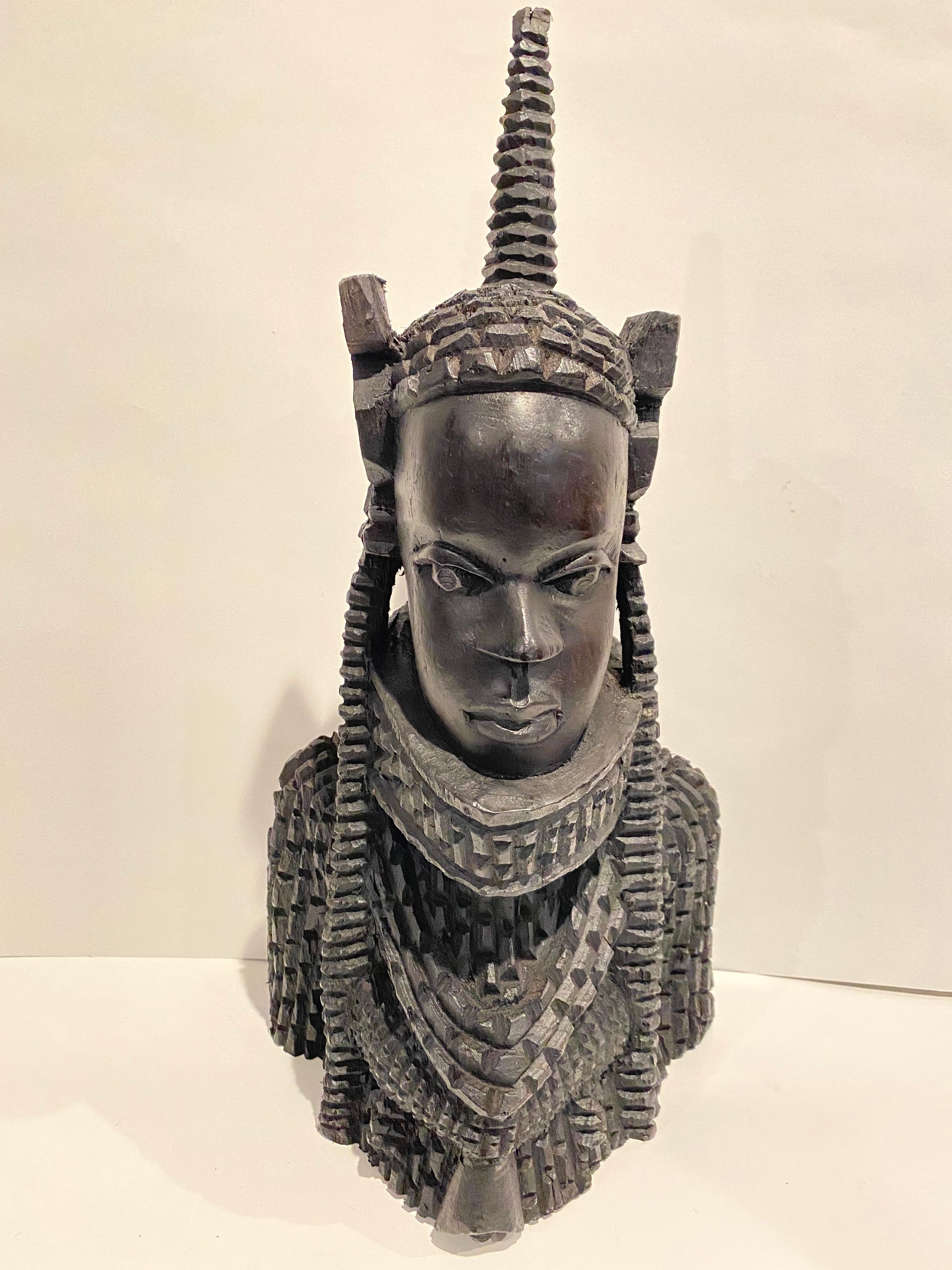Nigerian Benin Handmade Wood Sculpture of Oba King Eweka II Etsy