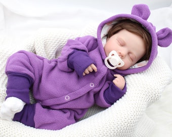 Fleece overall/baby romper/outdoor suit/fleece/bear ears/various colors