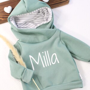 Hoodie mit Namen/personalisierter Hoodie/Pullover mit Namen/Aufdruck/Individualisierbar/Geschwister-Hoodie/personalisierbarer Hoodie Kinder Bild 2